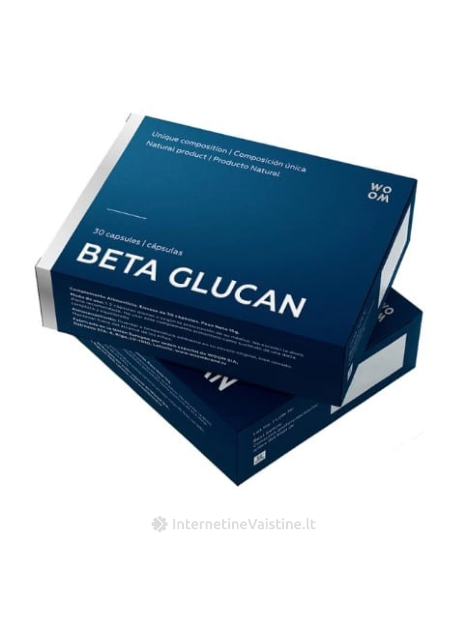 WOOM natūralus maisto papildas BETA GLUCAN kaps. N30 | internetinevaistine.lt