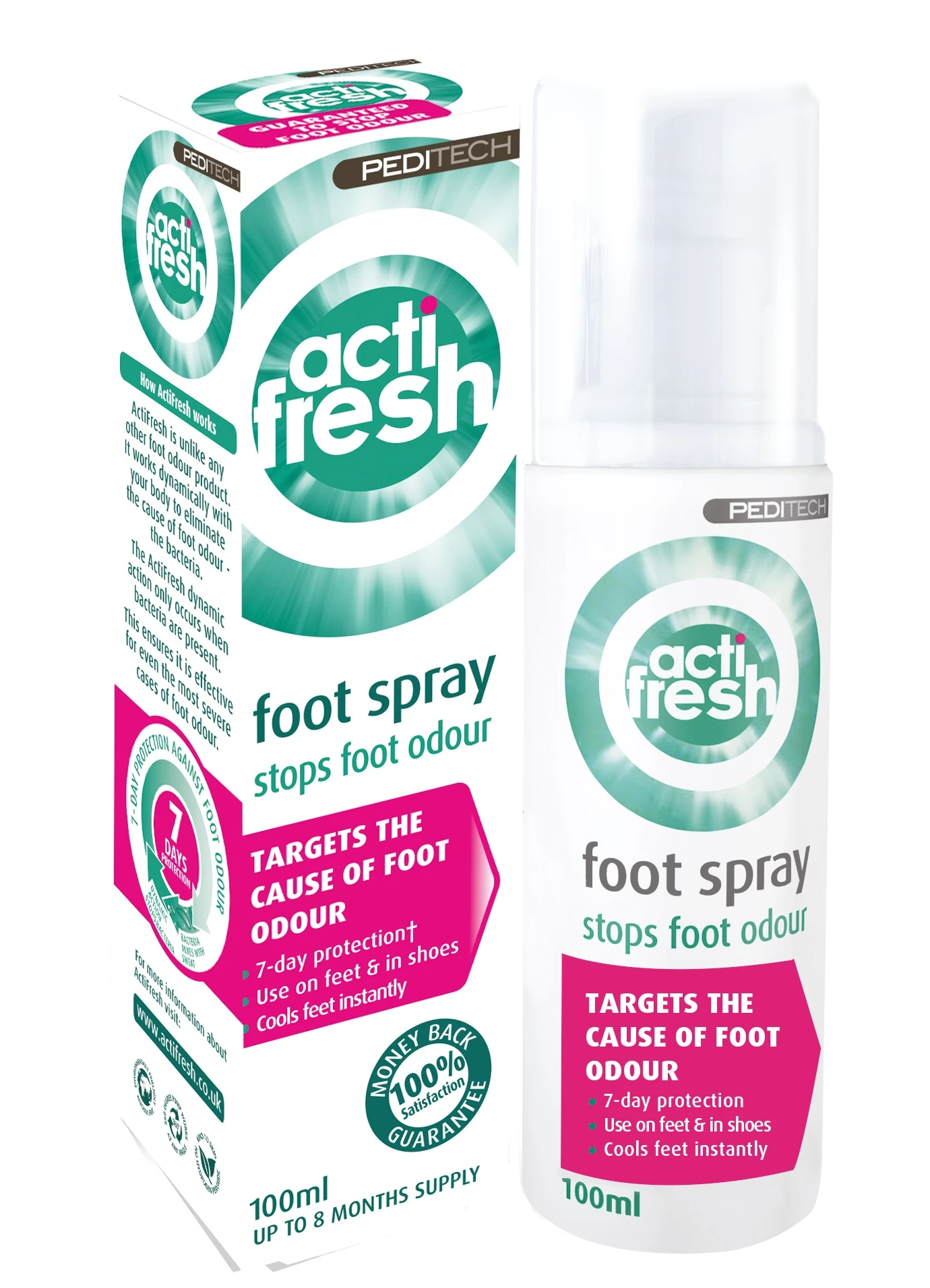 ACTI FRESH pėdų purškiklis nuo nemalonaus kvapo, 100 ml