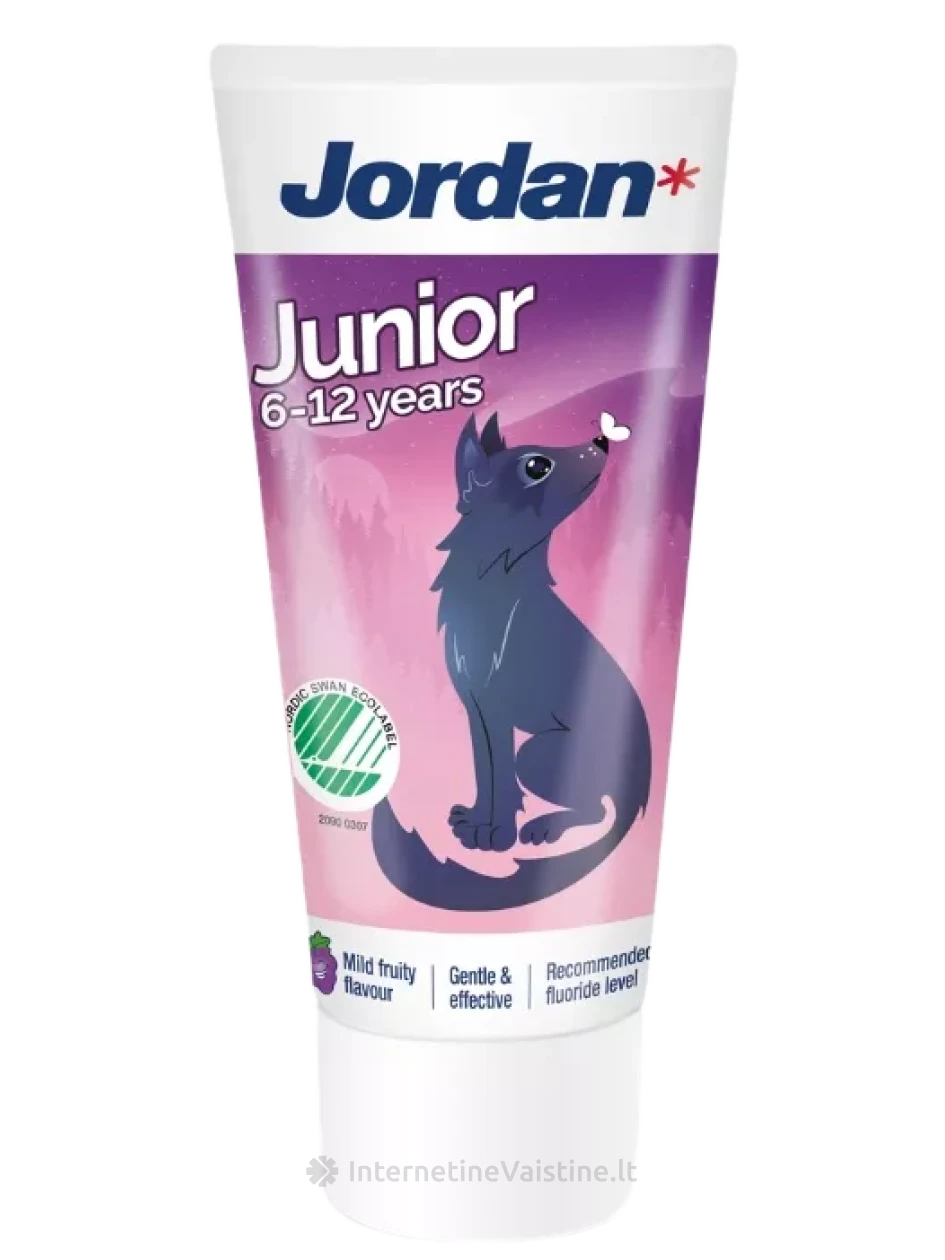 JORDAN Junior (6-12) dantų pasta, 50 ml, Vnt | internetinevaistine.lt