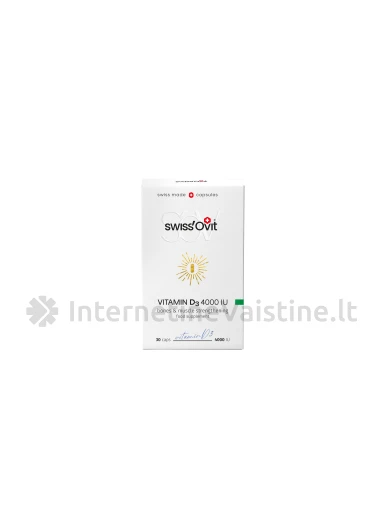 SWISSOVIT Vitaminas D3 4000IU kaps., N30 | internetinevaistine.lt