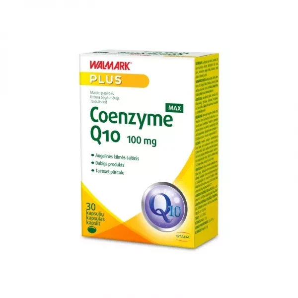 WALMARK maisto papildas COENZYME Q10 MAX 100 mg, kaps., N30