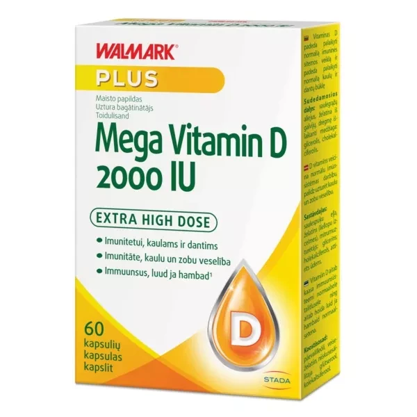 WALMARK MEGA VITAMIN D, 2000IU, kaps. N60