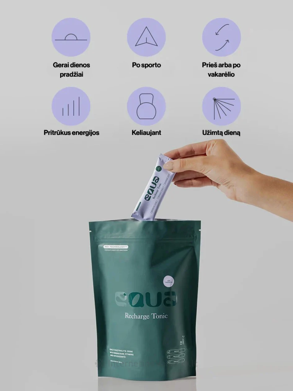 Elektrolitų gėrimas EQUA Mėlynių skonio, 20 paketėlių | internetinevaistine.lt