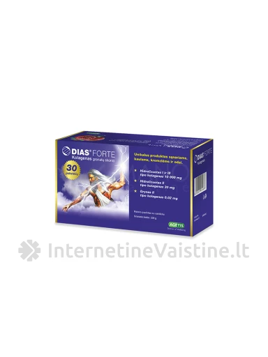 DIAS FORTE Kolagenas 10000mg granatų sk. milt. ger. tirp. N30 | internetinevaistine.lt