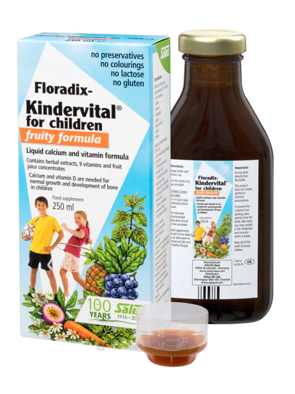 FLORADIX KINDERVITAL – vaikams, 250ml | internetinevaistine.lt