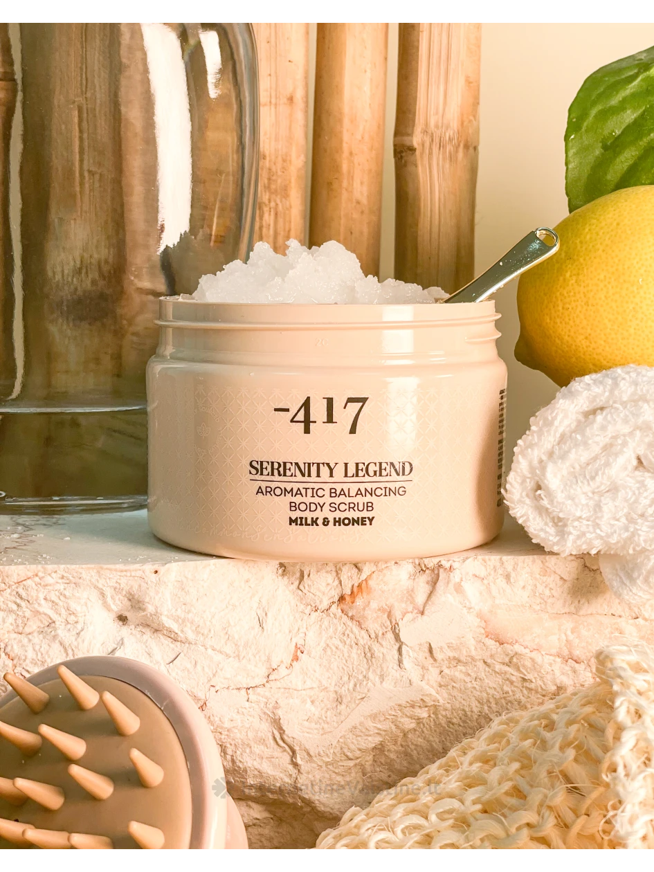 Minus 417 - SERENITY LEGEND - KVAPUSIS BALANSUOJANTIS KŪNO ŠVEITIKLIS - MILK & HONEY - 450 gr | internetinevaistine.lt