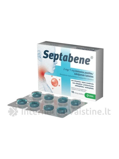 SEPTABENE 3mg+1mg kiet. past. N16 (eukaliptų sk.) | internetinevaistine.lt