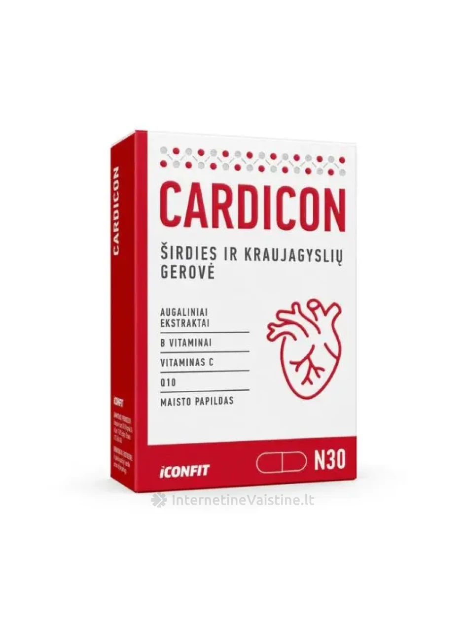 ICONFIT Cardicon kaps., N30 | internetinevaistine.lt
