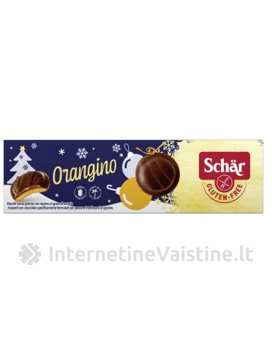 Schär ORANGINO X-MAS - sausainiai su apelsinų skonio įdaru be glitimo, 150g | internetinevaistine.lt