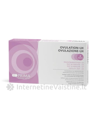 PRIMA LH, testas ovuliacijos diagnostikai, 2 vnt., 2 vnt. | internetinevaistine.lt