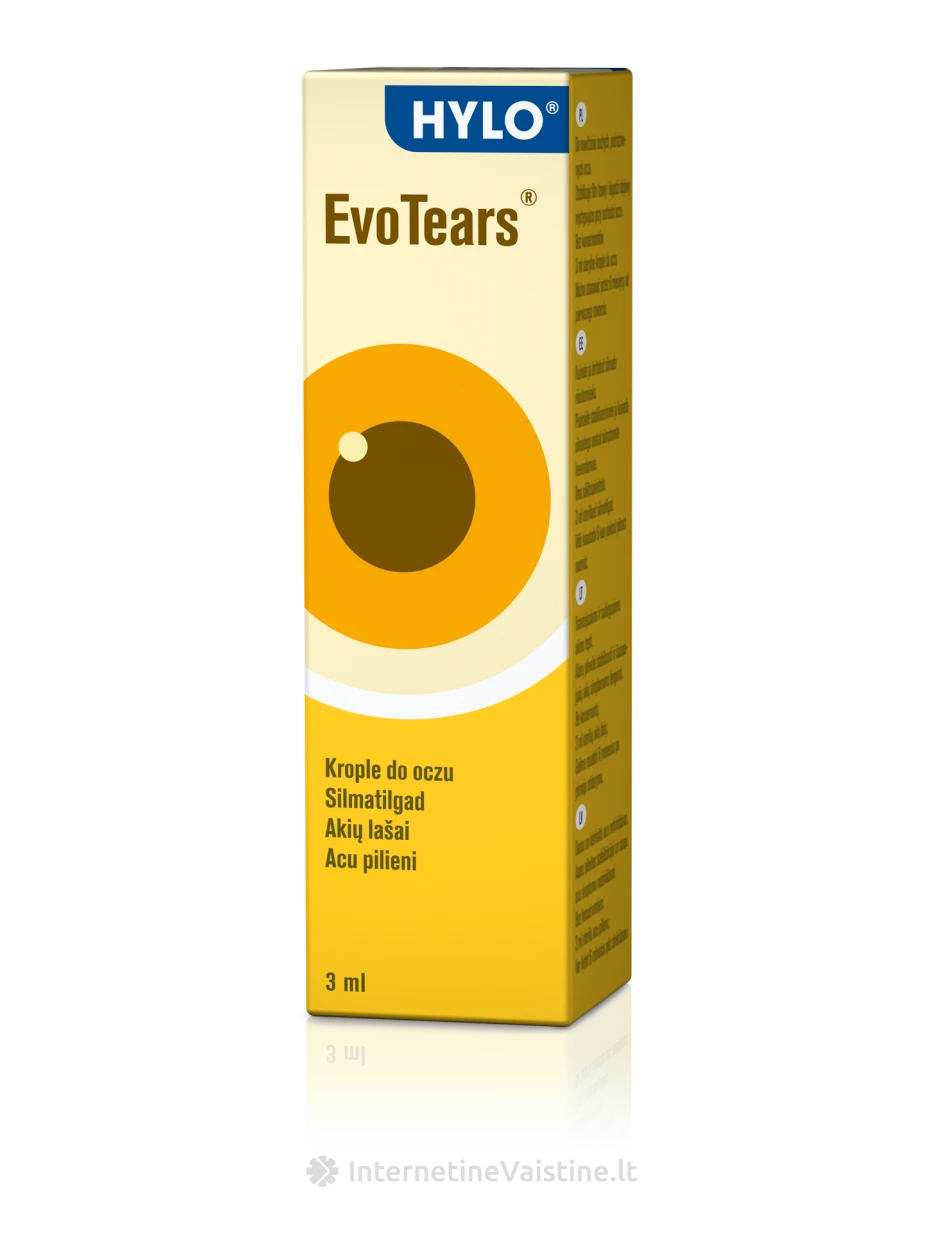 HYLO EVOTEARS akių lašai, 3 ml | internetinevaistine.lt