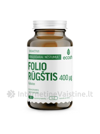 ECOSH Bioaktyvi Folio rūgštis 400mcg kaps. N90 | internetinevaistine.lt