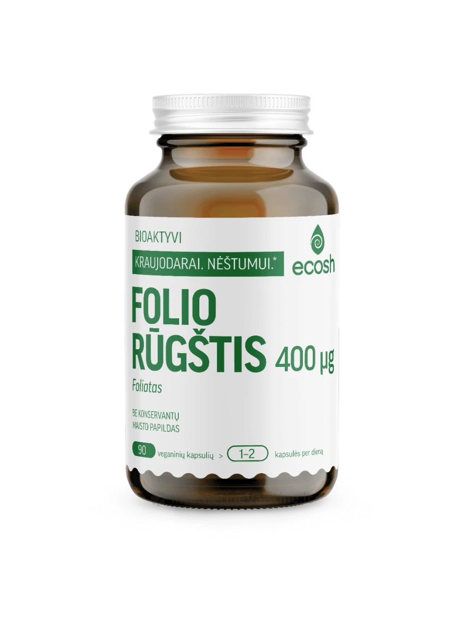 ECOSH Bioaktyvi Folio rūgštis 400mcg kaps. N90 | internetinevaistine.lt
