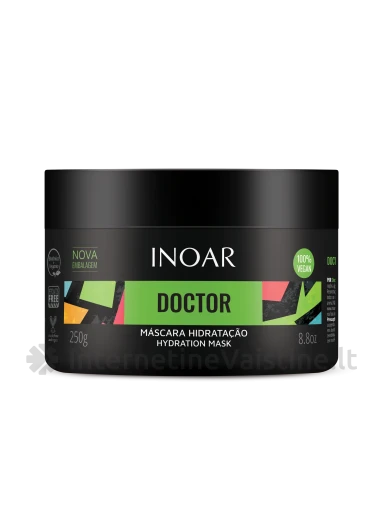 INOAR Doctor Hydrating Mask kaukė plauk. drėk., 250 g, Vnt | internetinevaistine.lt