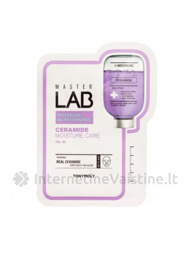 TONYMOLY Master Lab kaukė veidui lakštinė su keramidais, 19 g, Vnt | internetinevaistine.lt