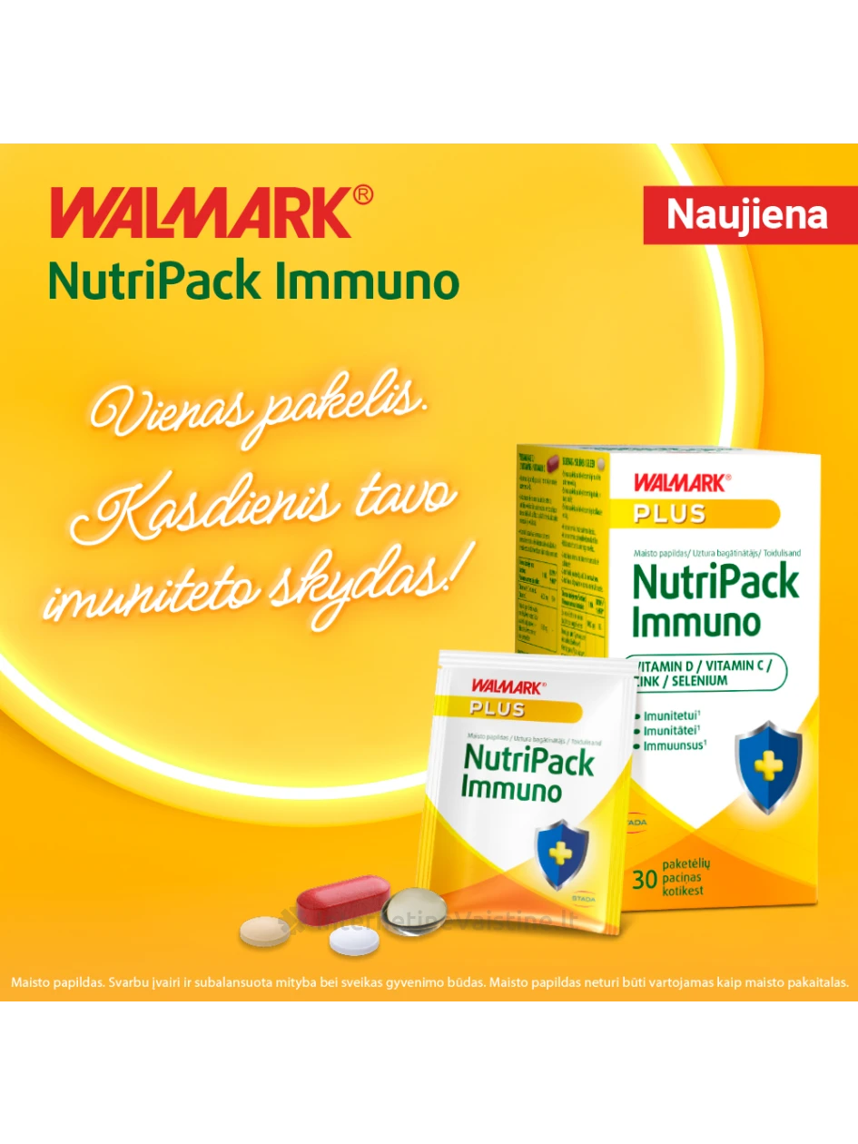 WALMARK maisto papildas NUTRIPACK IMMUNO, 30 pak. | internetinevaistine.lt