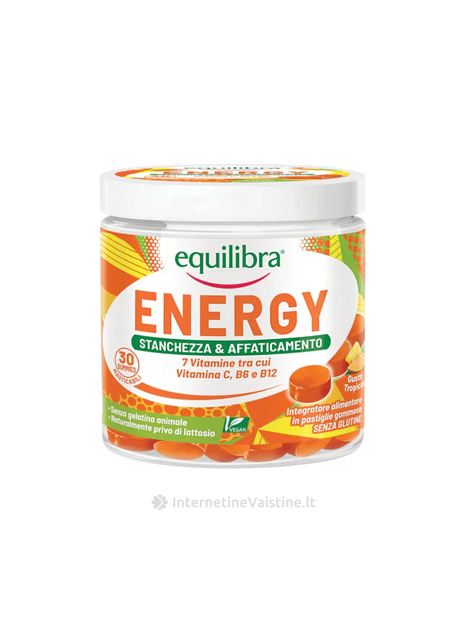 EQUILIBRA ENERGY guminukai energijai N30, 30 vnt. | internetinevaistine.lt
