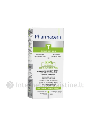 PHARMACERIS T,SEBO-ALMOND 50ml kremas pilingas su migdolų rūgšt., N1 | internetinevaistine.lt