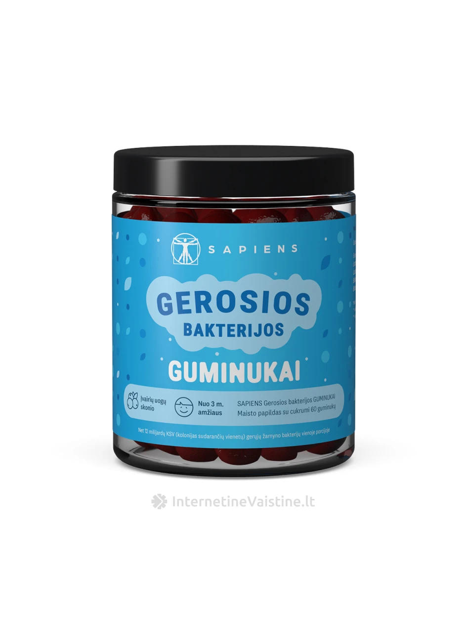 SAPIENS Gerosios bakterijos guminukai N60 | internetinevaistine.lt