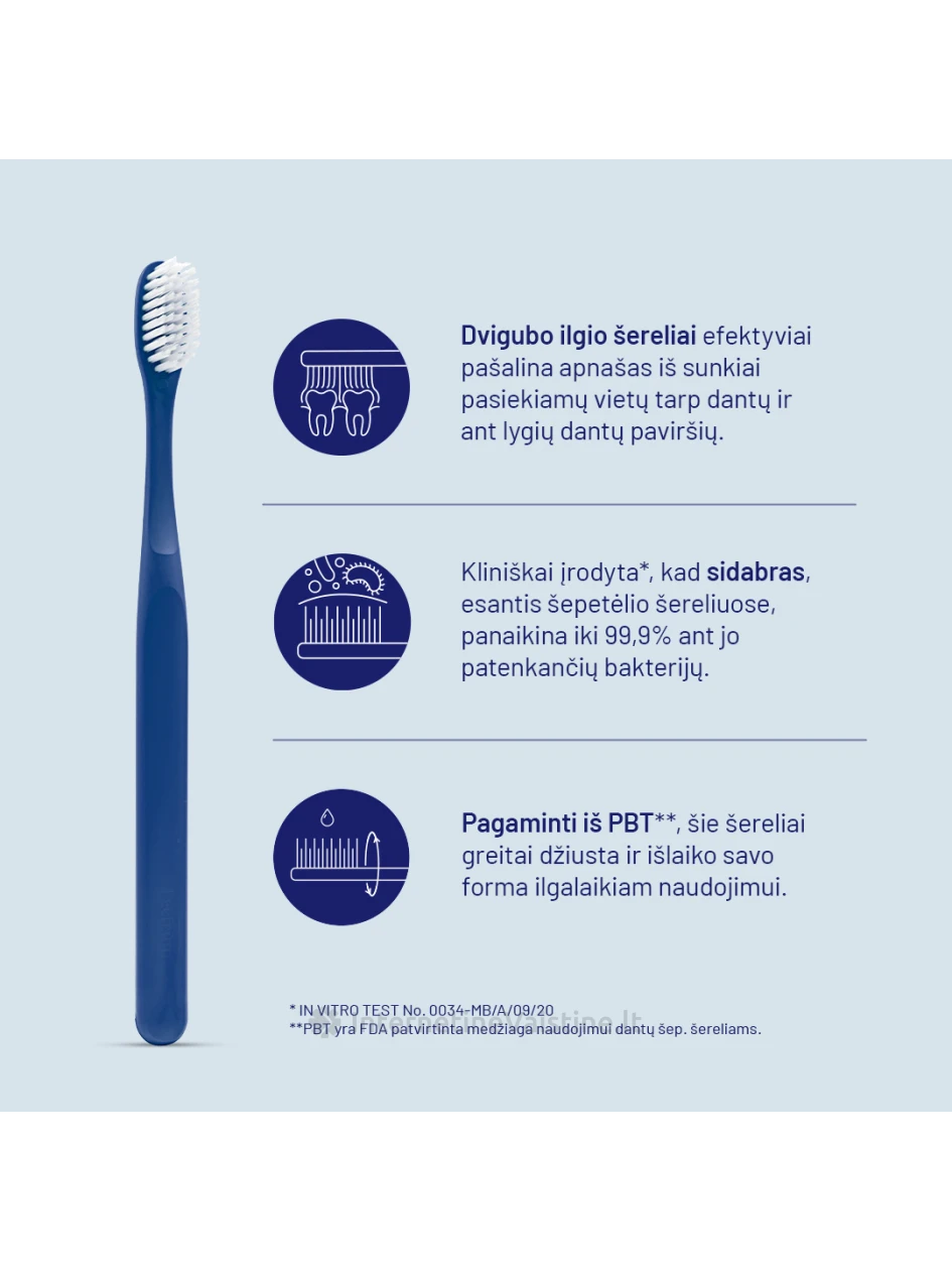 ROYAL DENTA dantų šepetėlių rinkinys SILVER MEDIUM (431), 4 vnt. (431) | internetinevaistine.lt