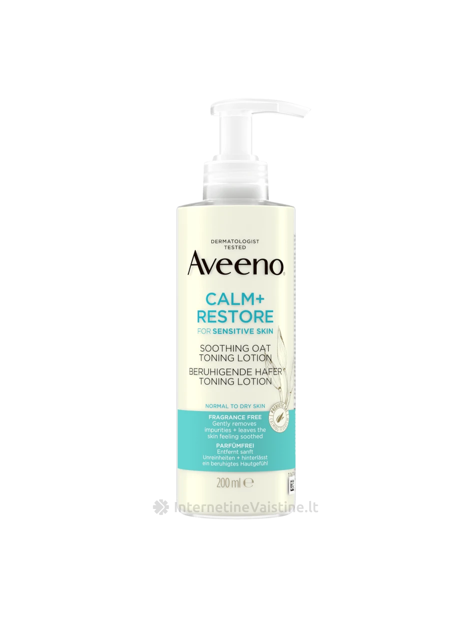 AAVEENO Calm & Restore raminantis tonizuojantis losjonas su avižomis, 200ml, Vnt | internetinevaistine.lt
