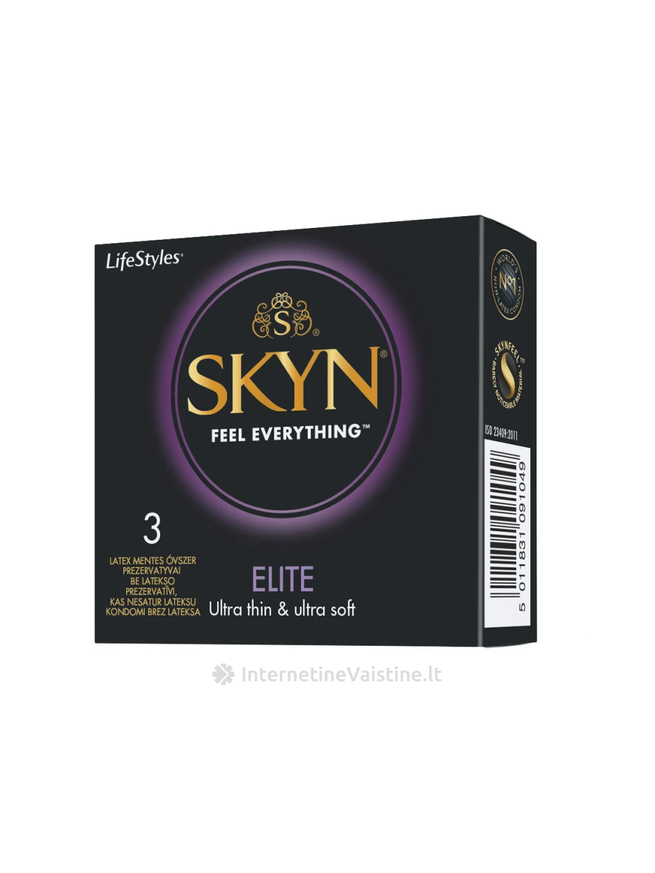 Prezervatyvai LIFESTYLES SKYN Elite, 3 vnt, 3vnt. | internetinevaistine.lt