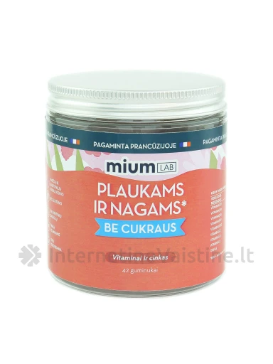 mium LAB Plaukams ir nagams su cinku guminukai N42 | internetinevaistine.lt
