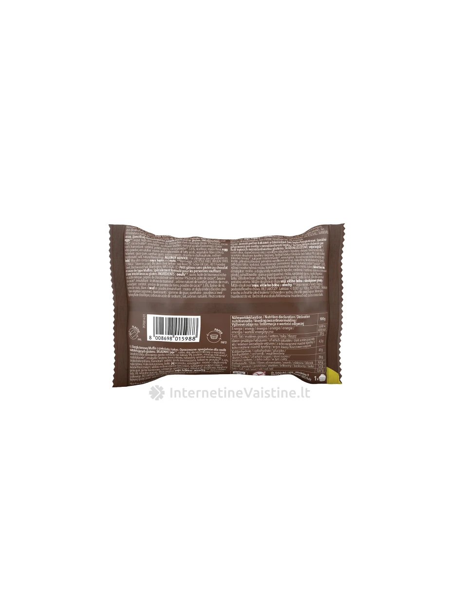 Schär MUFFIN CHOCO - šokoladinis keksiukas be glitimo, 65g | internetinevaistine.lt