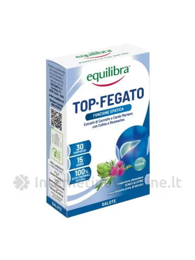 EQUILIBRA maisto papildas TOP FEGATTO kepenims tab. N30 | internetinevaistine.lt