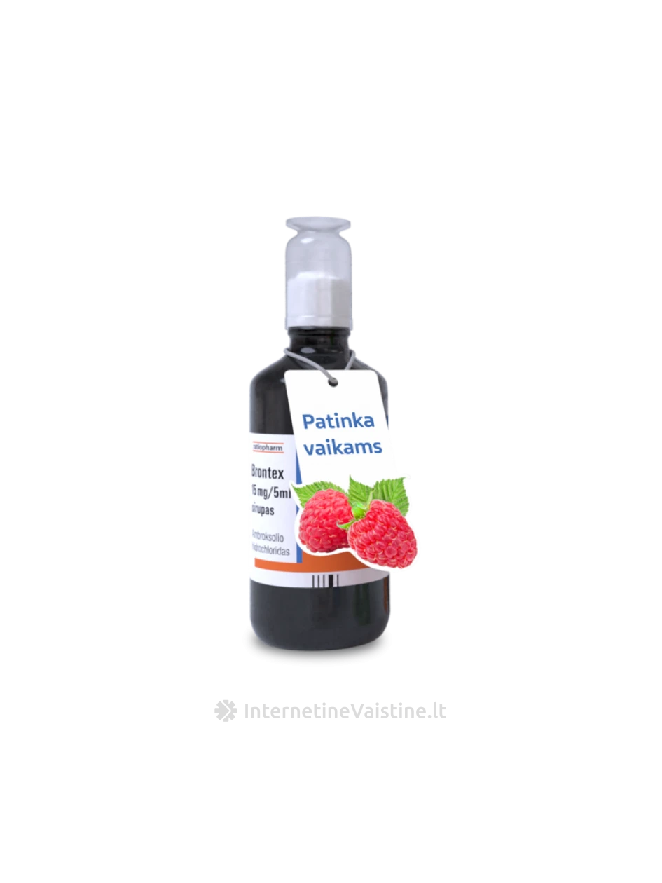 BRONTEX 15MG/5ML SIR. 100ML | internetinevaistine.lt