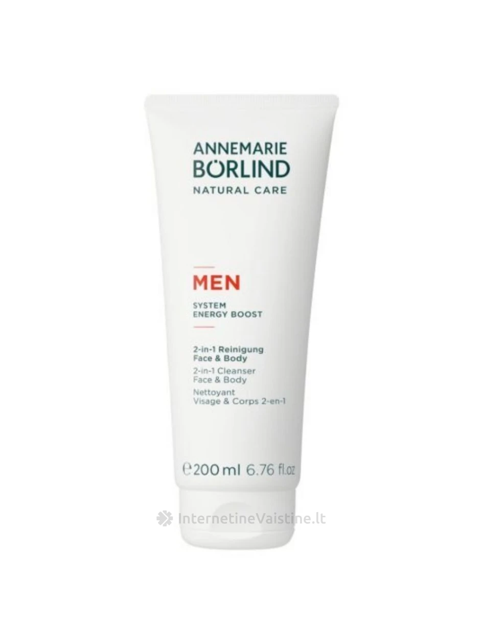 ANNEMARIE BORLIND MEN veido ir kūno prausiklis 2in1 vyr., 200 ml, Vnt | internetinevaistine.lt
