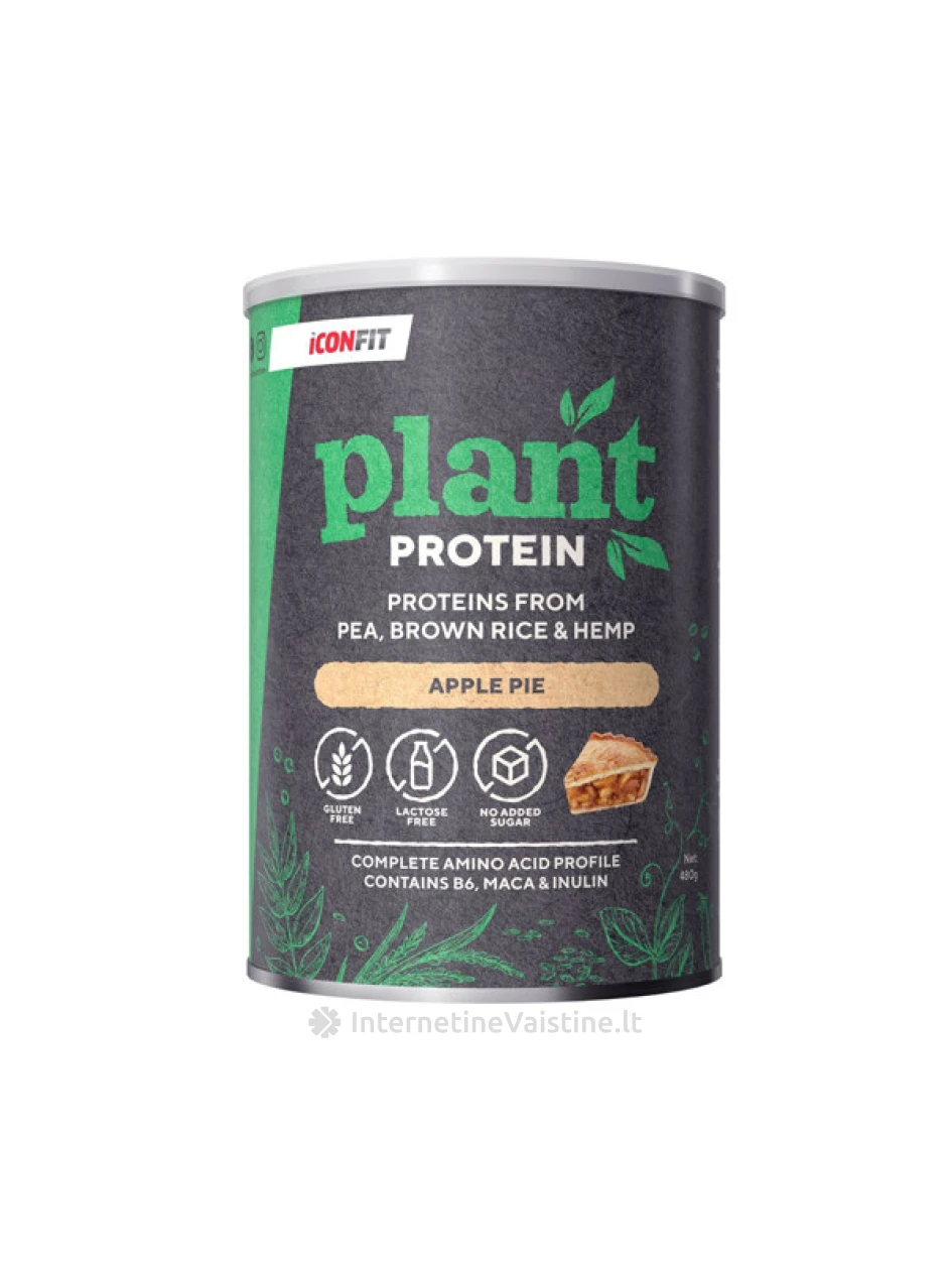 ICONFIT, Augaliniai baltymai - Obuolių pyrago, 480g, Vnt | internetinevaistine.lt