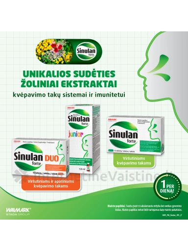 SINULAN maisto papildas FORTE JUNIOR, 120 ml, Vnt | internetinevaistine.lt