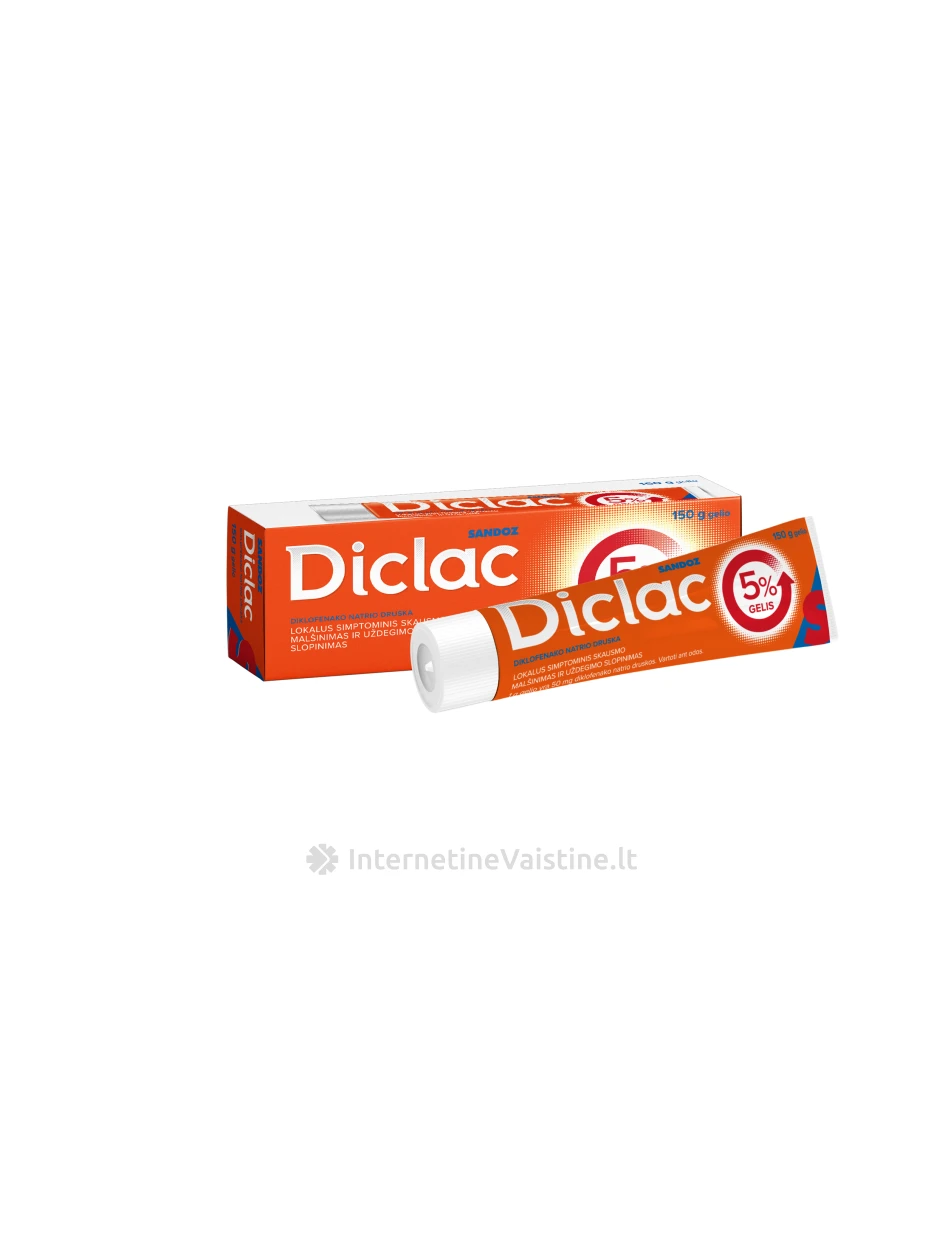 DICLAC 50 mg/g gelis 150 g | internetinevaistine.lt