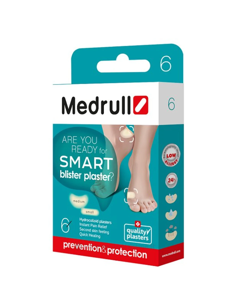 Medrull pleistras nuo nuospaudų "Smart blister plaster" 6 vnt. Mix | internetinevaistine.lt