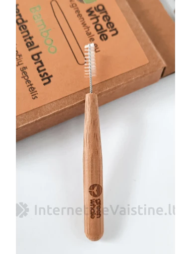 GREEN WHALE Dantų šep. bambuk. tarpd. 3mm N8, 8 vnt. | internetinevaistine.lt