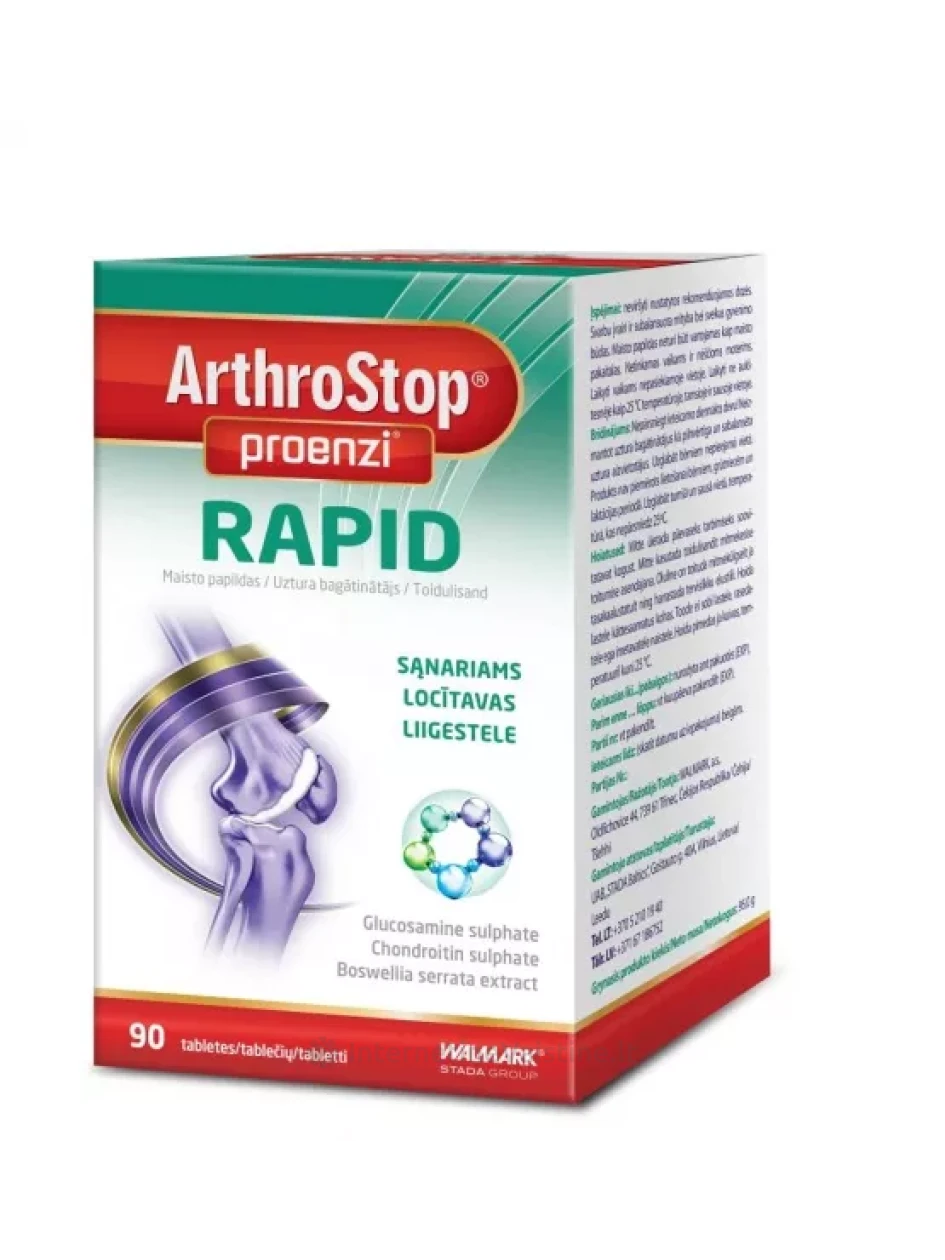 PROENZI Arthrostop Rapid tab. N90, 90 vnt. | internetinevaistine.lt