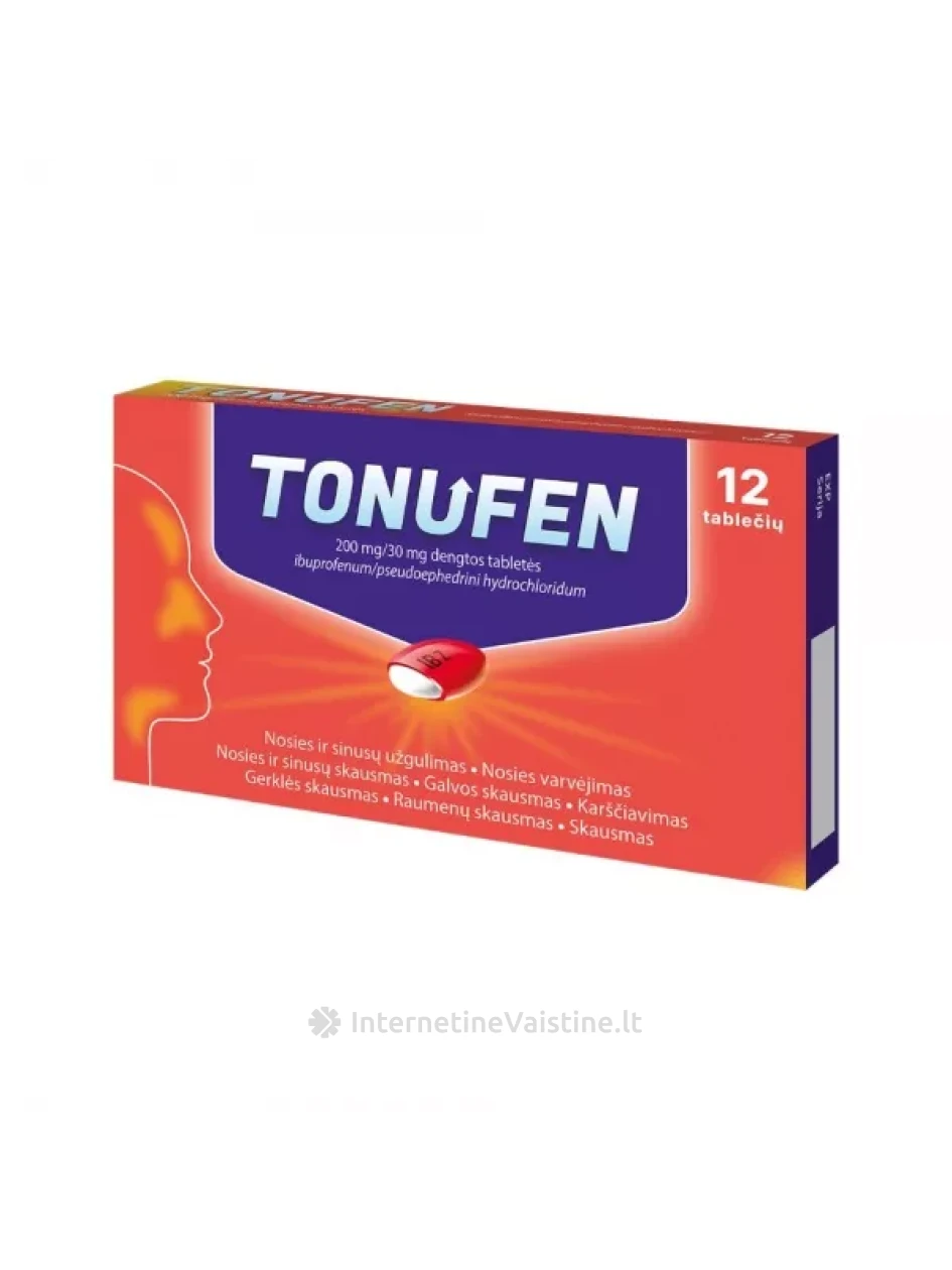 TONUFEN 200 mg/30 mg plėvele dengtos tabletės N12 | internetinevaistine.lt