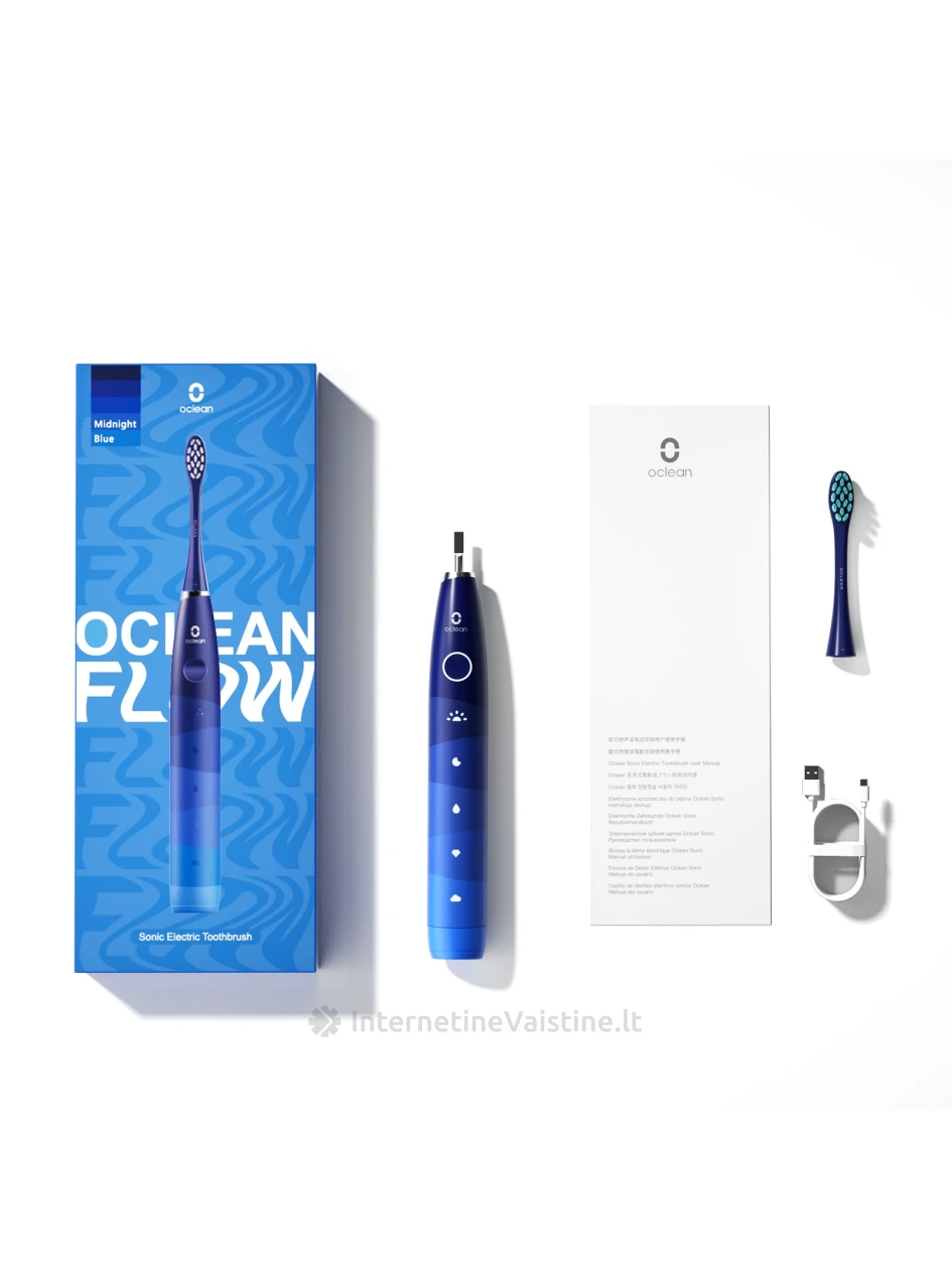 Dantų šep. OCLEAN Flow Blue elektrin. N1 | internetinevaistine.lt