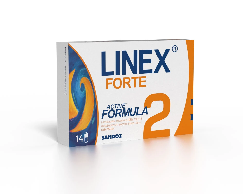 LINEX maisto papildas FORTE, 14 kaps.