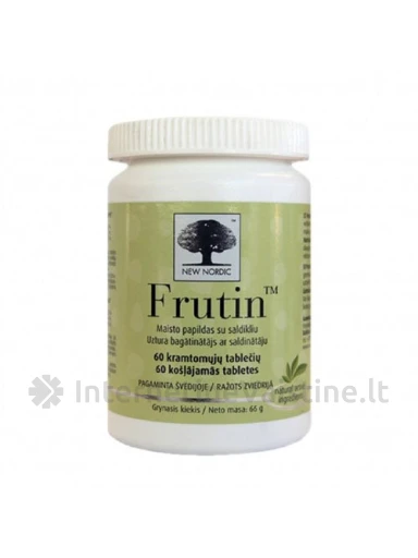 NEW NORDIC FRUTIN, 60 kramtomųjų tablečių | internetinevaistine.lt