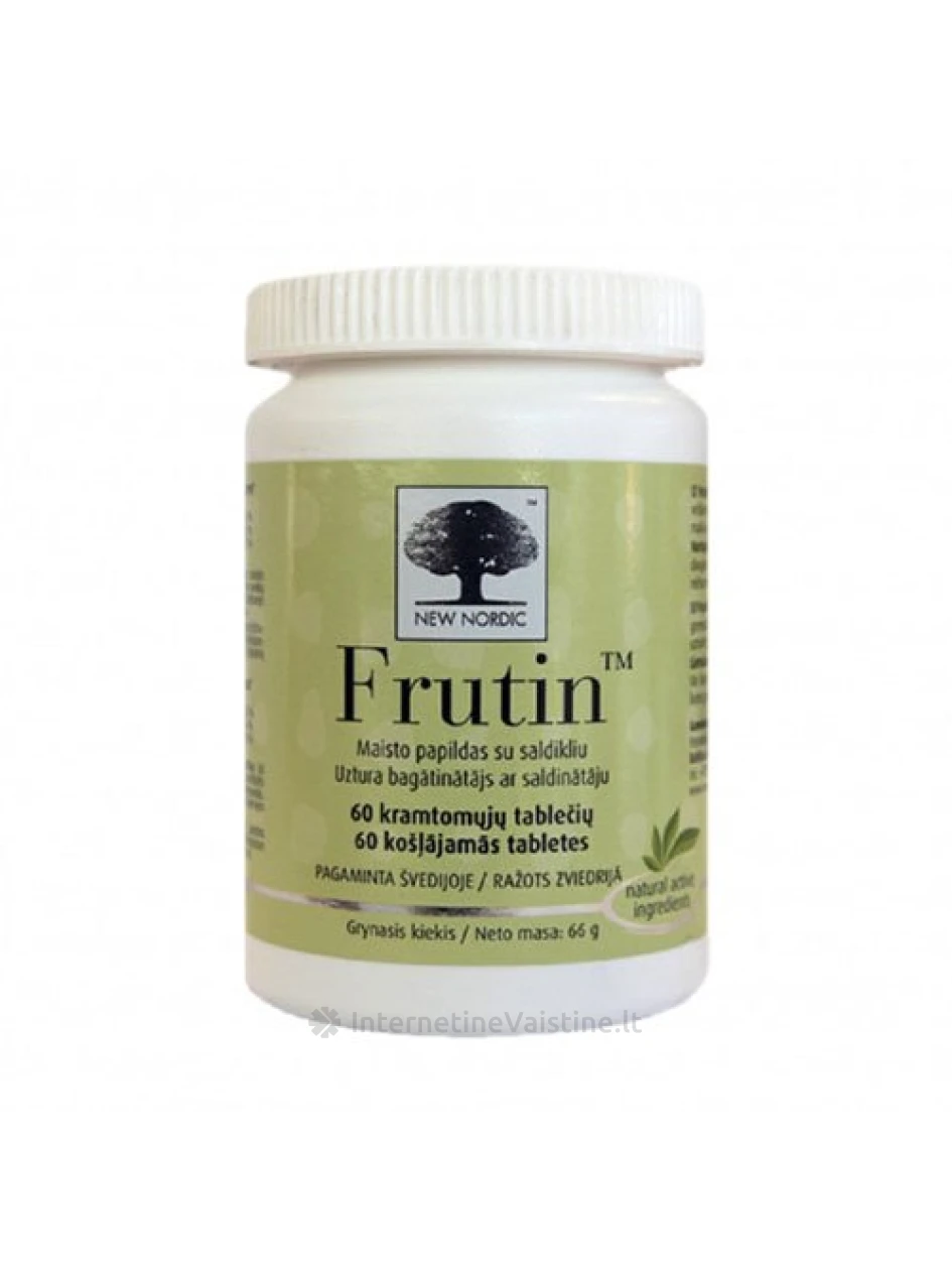NEW NORDIC FRUTIN, 60 kramtomųjų tablečių | internetinevaistine.lt