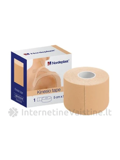 NORDEPLAST kineziolog. pleistras 5cmx5m (kūno sp.), Vnt | internetinevaistine.lt