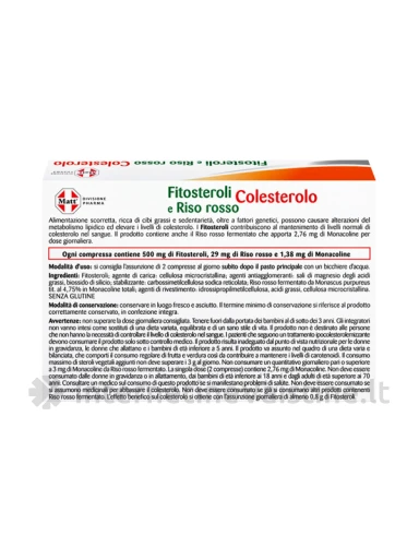 MATT DIVISIONE PHARMA Fitosteroli e Riso Rosso, maisto papildas cholesterolio balansui palaikyti, 40 tablečių, 40 tablečių | internetinevaistine.lt
