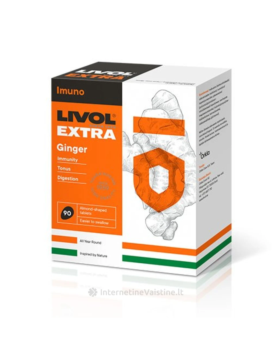 LIVOL Extra Ginger tab. N90 | internetinevaistine.lt