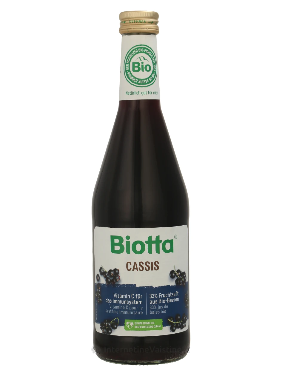 BIOTTA Juodųjų serbentų sulčių nektaras, 500 ml, Vnt | internetinevaistine.lt