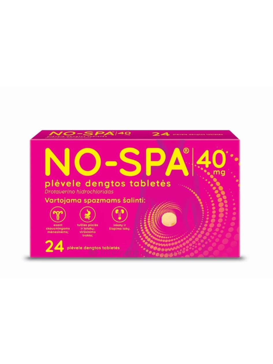 NO-SPA 40MG PLĖV.DENGT. TAB. N24 | internetinevaistine.lt