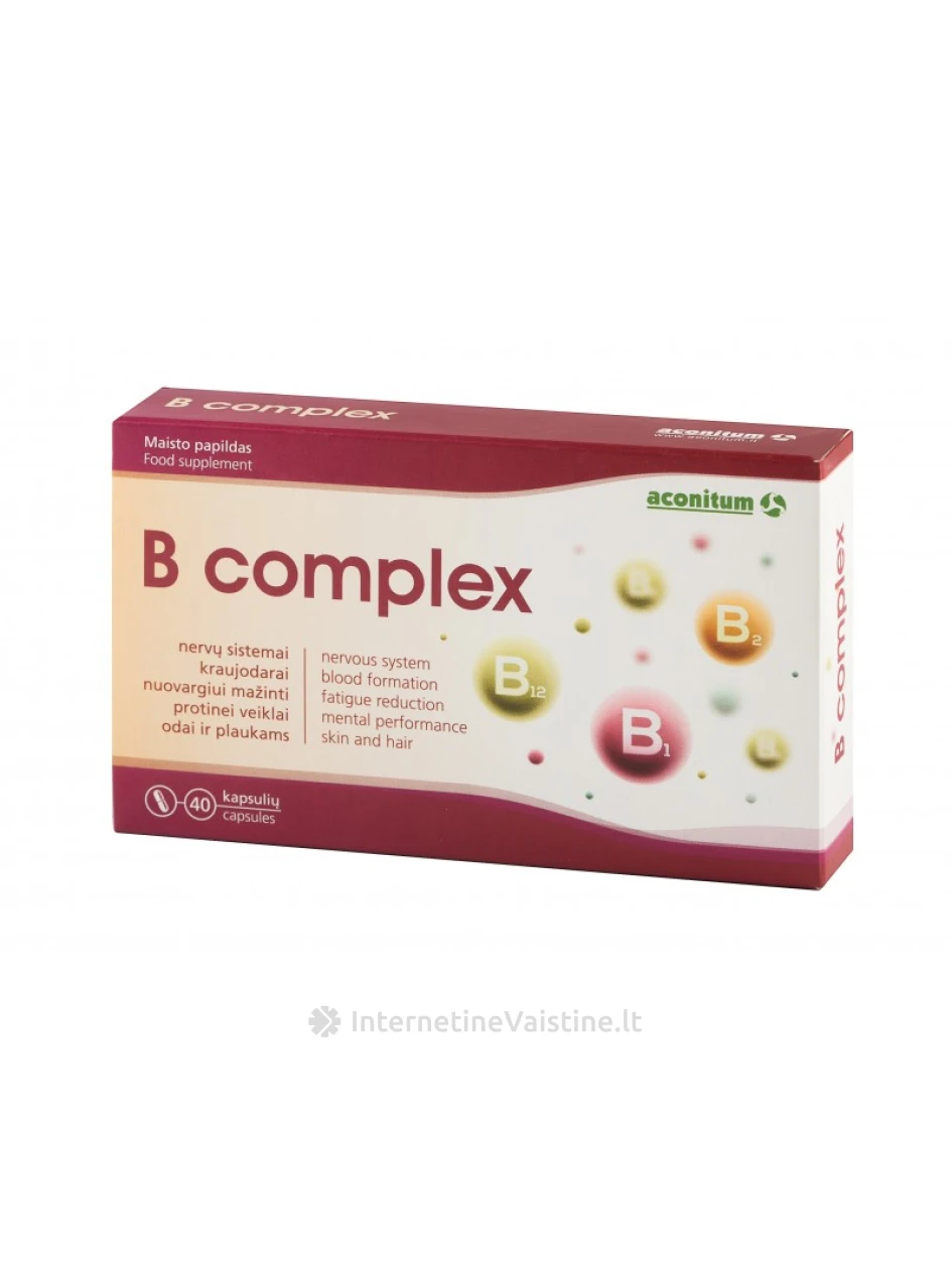 B COMPLEX CAPS. N40 | internetinevaistine.lt