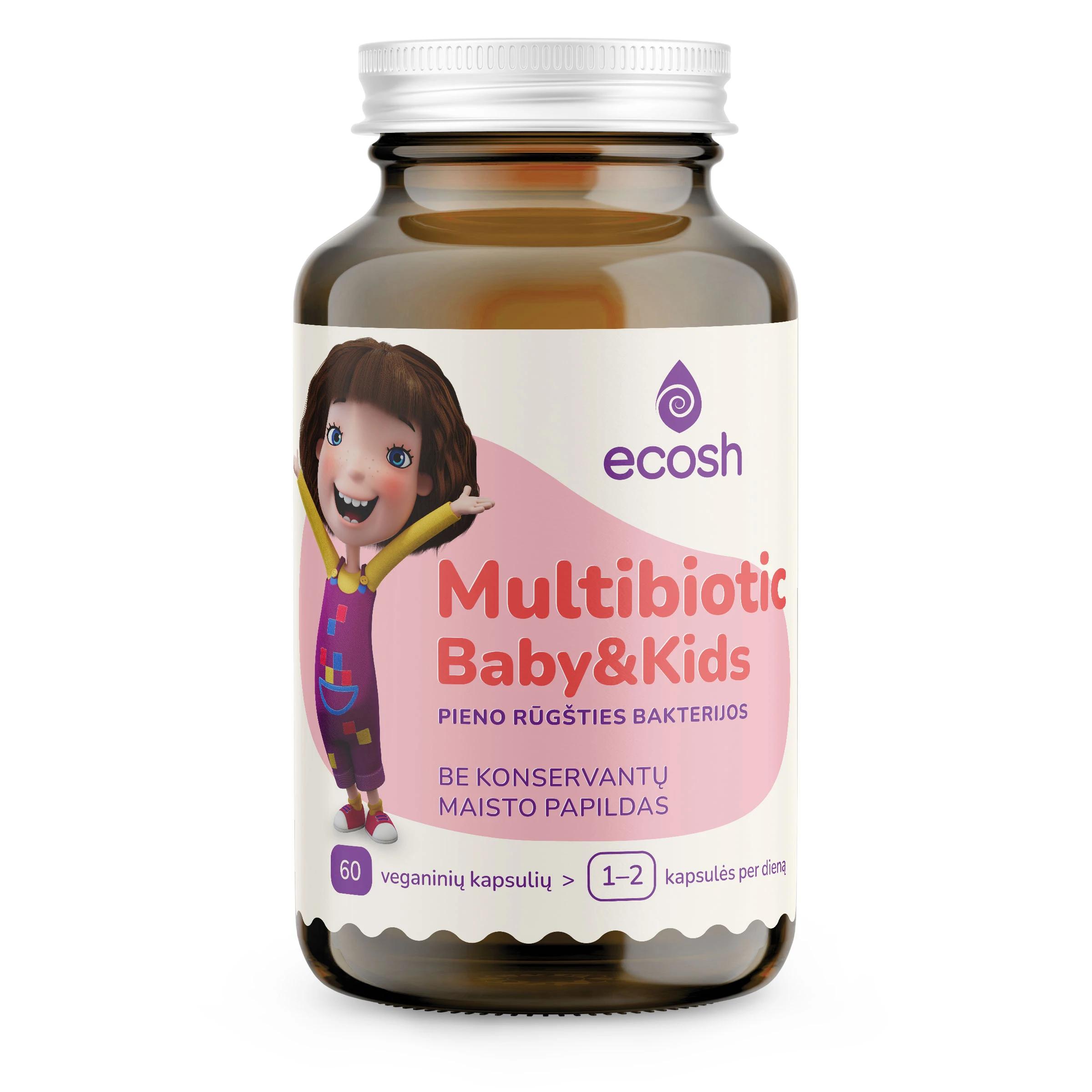 ECOSH KAKĖ MAKĖ Multibiotics Baby Kids, 60 kapsulių