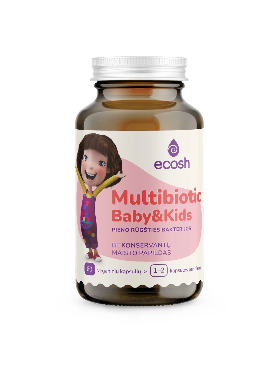 ECOSH KAKĖ MAKĖ Multibiotics Baby Kids, 60 kapsulių | internetinevaistine.lt